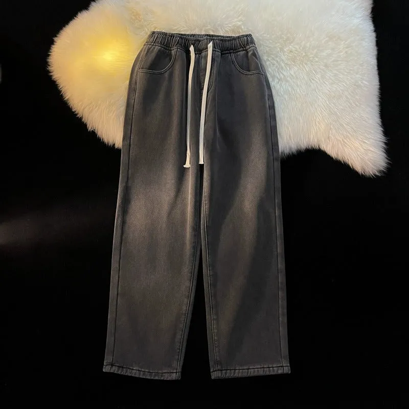 INSTOCK-Plush and thickened jeans for men