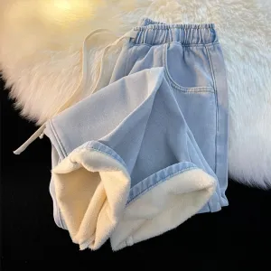 INSTOCK-Plush and thickened jeans for men