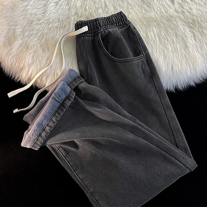 INSTOCK-Plush and thickened jeans for men