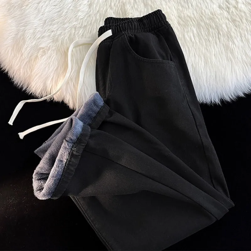 INSTOCK-Plush and thickened jeans for men