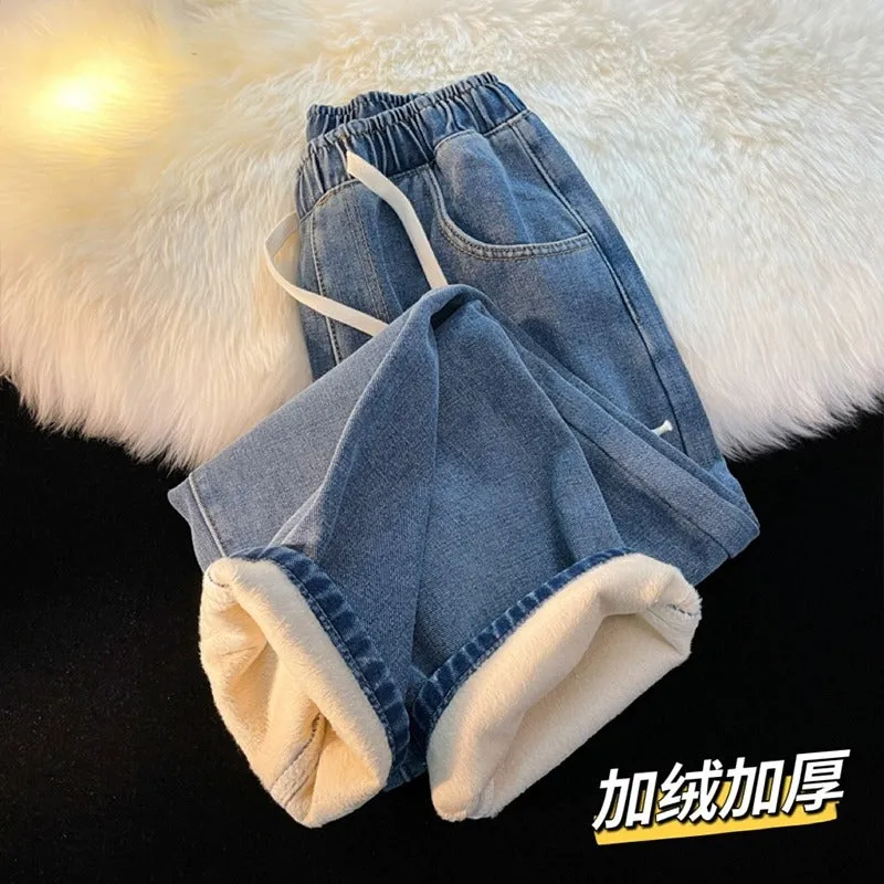 INSTOCK-Plush and thickened jeans for men