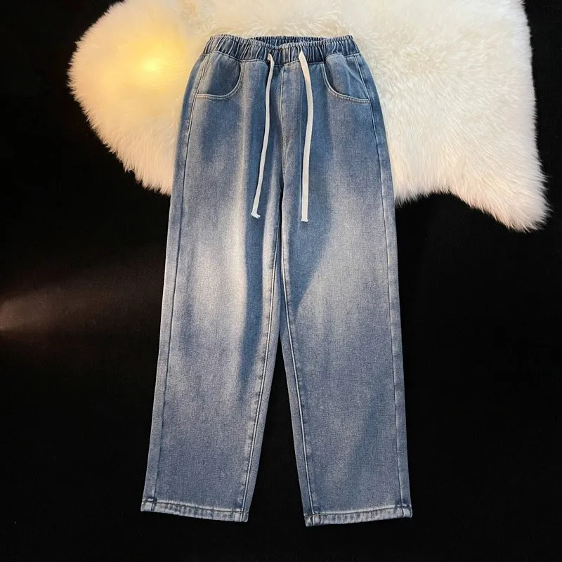 INSTOCK-Plush and thickened jeans for men
