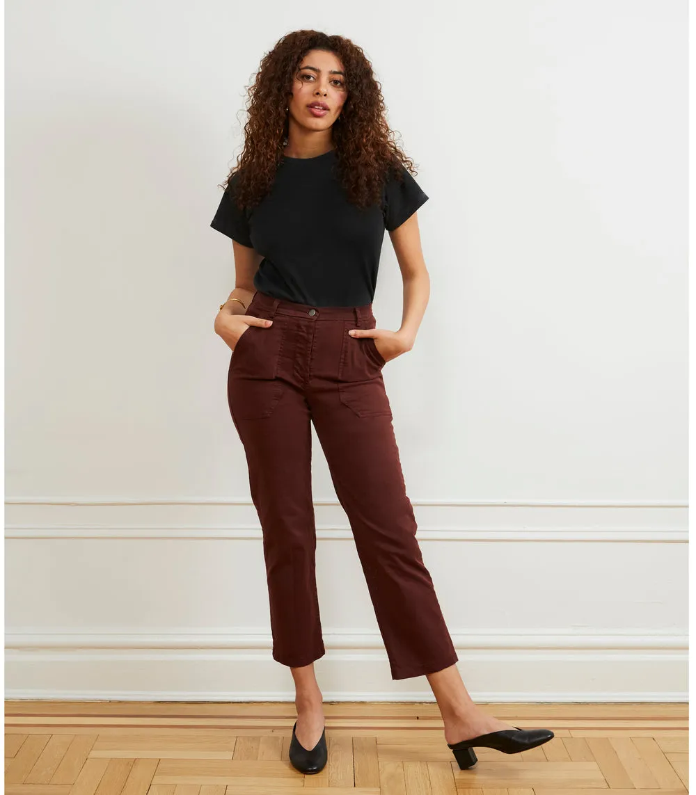 James Straight Leg Work Pants in Black