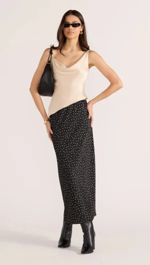 Jemma Polka Bias Midi Skirt