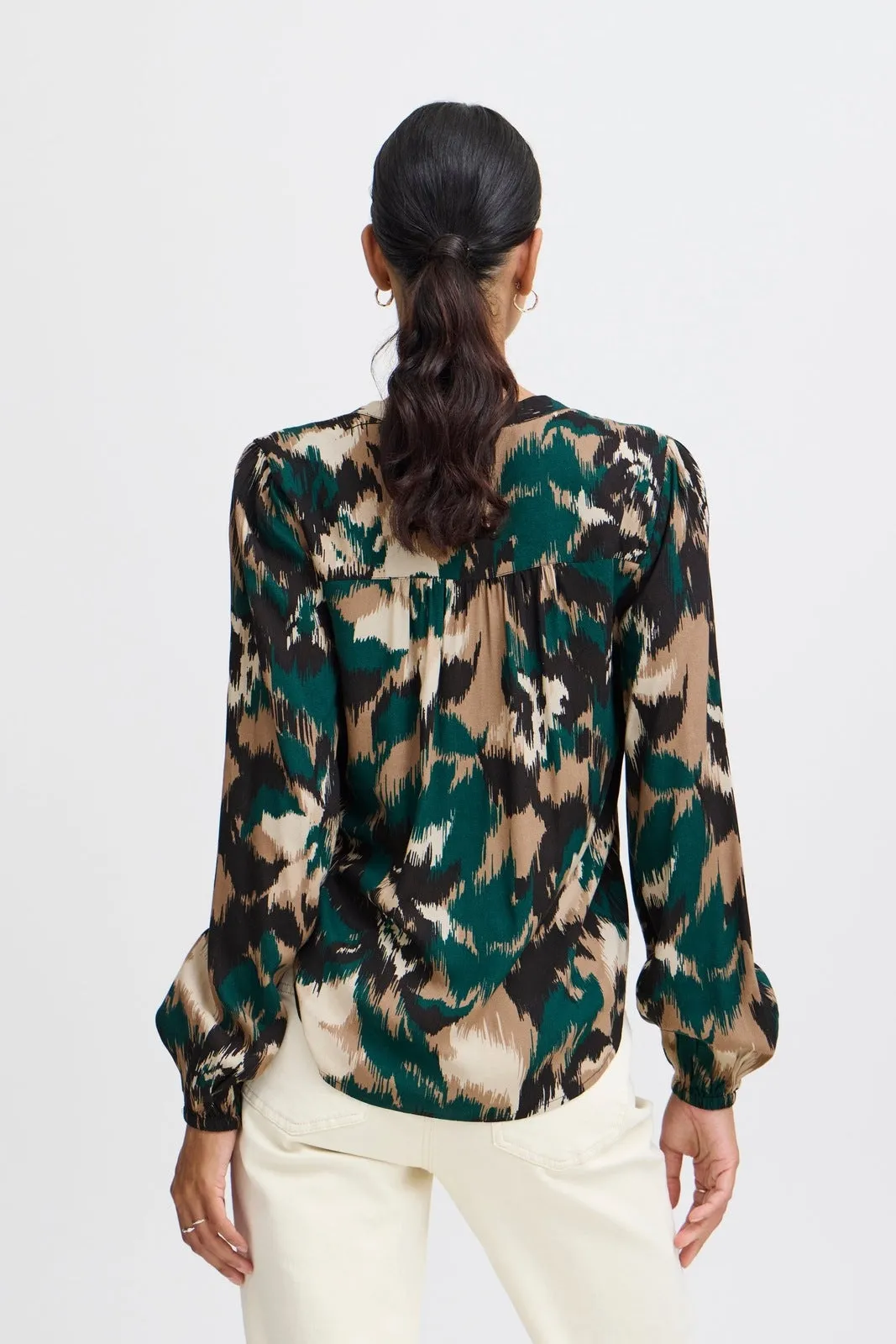 Josa Long Sleeve Blouse - Green