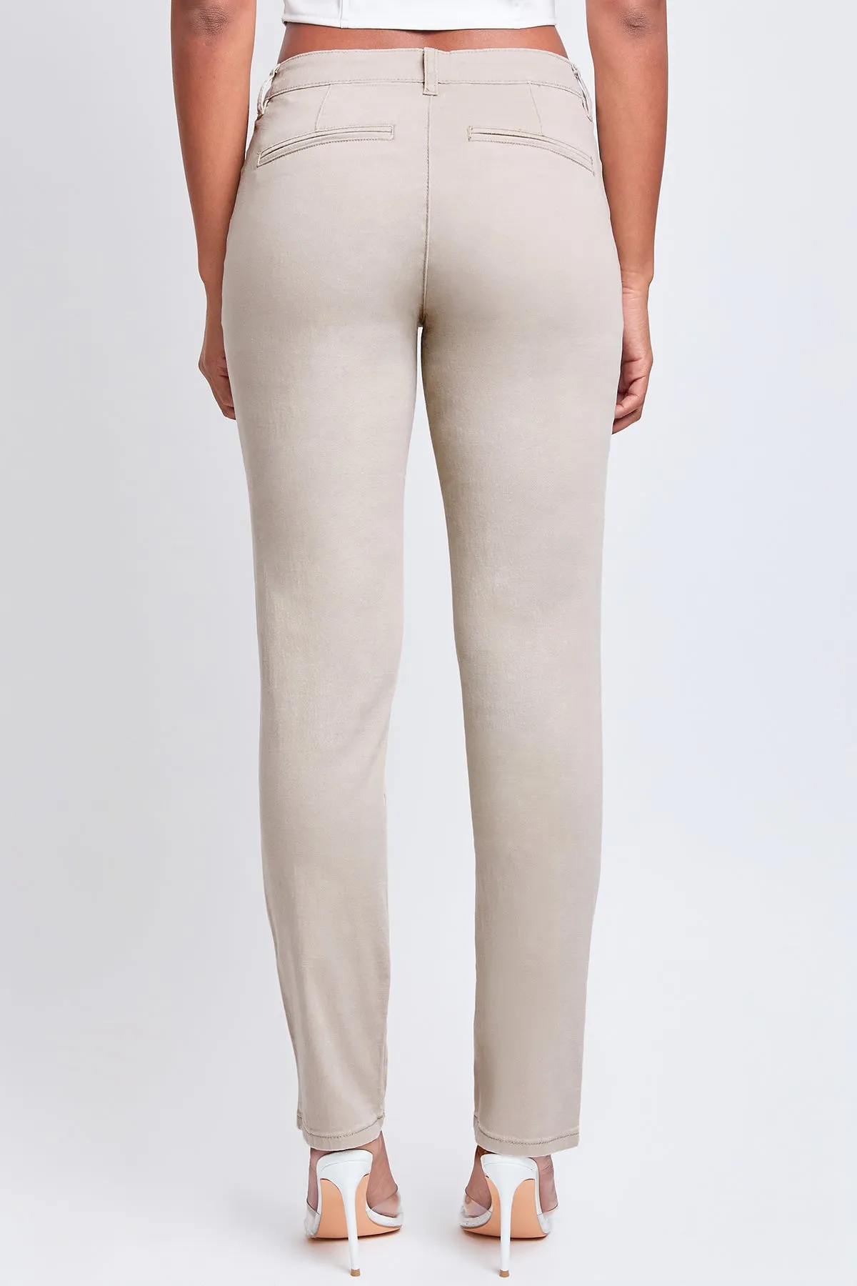 Junior Slim Mid Rise Straight Leg Twill Pants, Pack of 12
