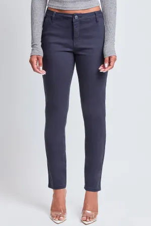 Junior Slim Mid Rise Straight Leg Twill Pants, Pack of 12