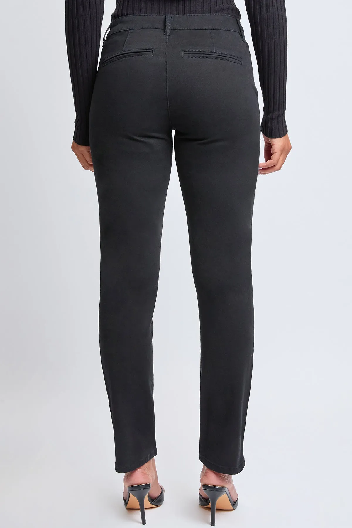 Junior Slim Mid Rise Straight Leg Twill Pants, Pack of 12