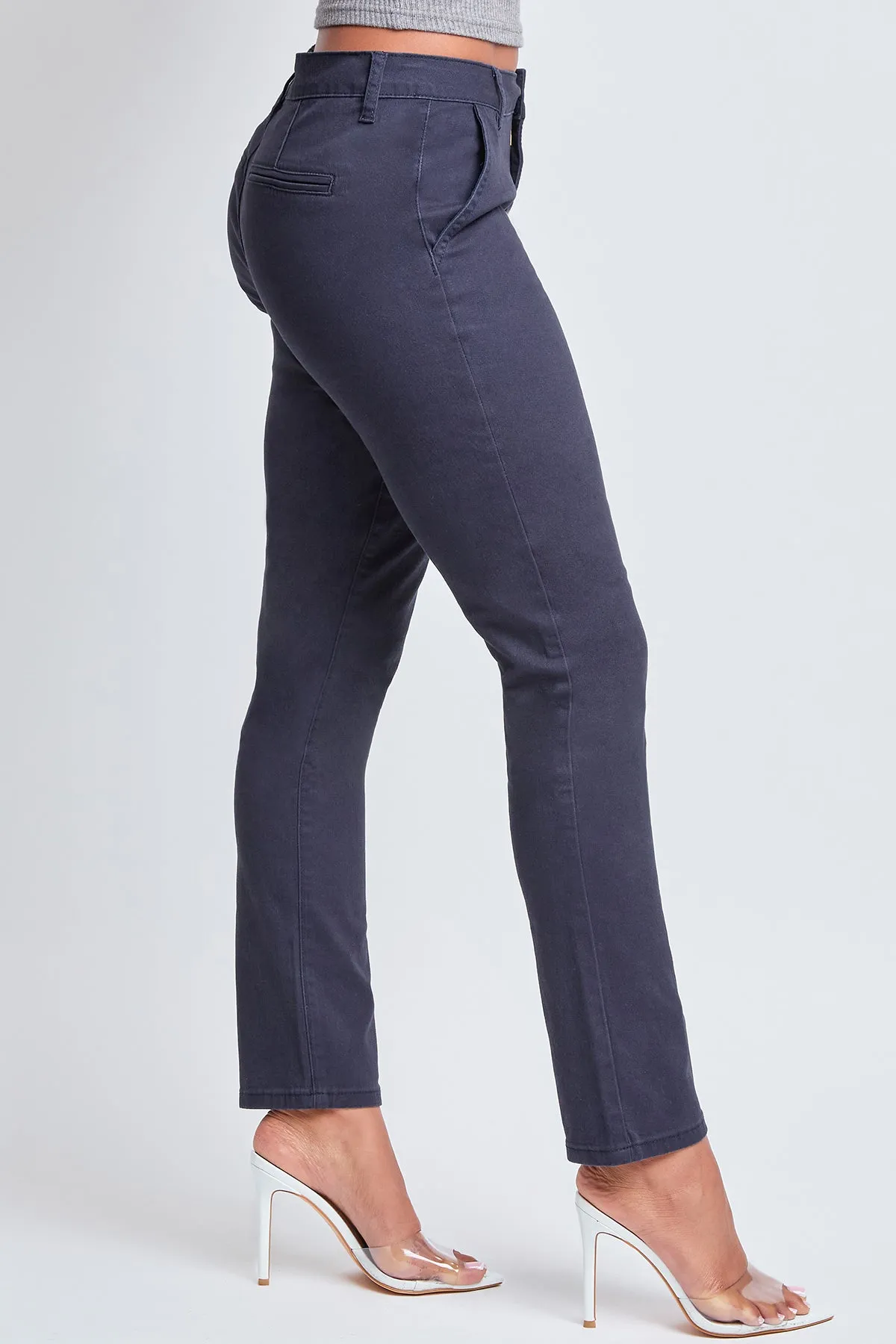 Junior Slim Mid Rise Straight Leg Twill Pants, Pack of 12