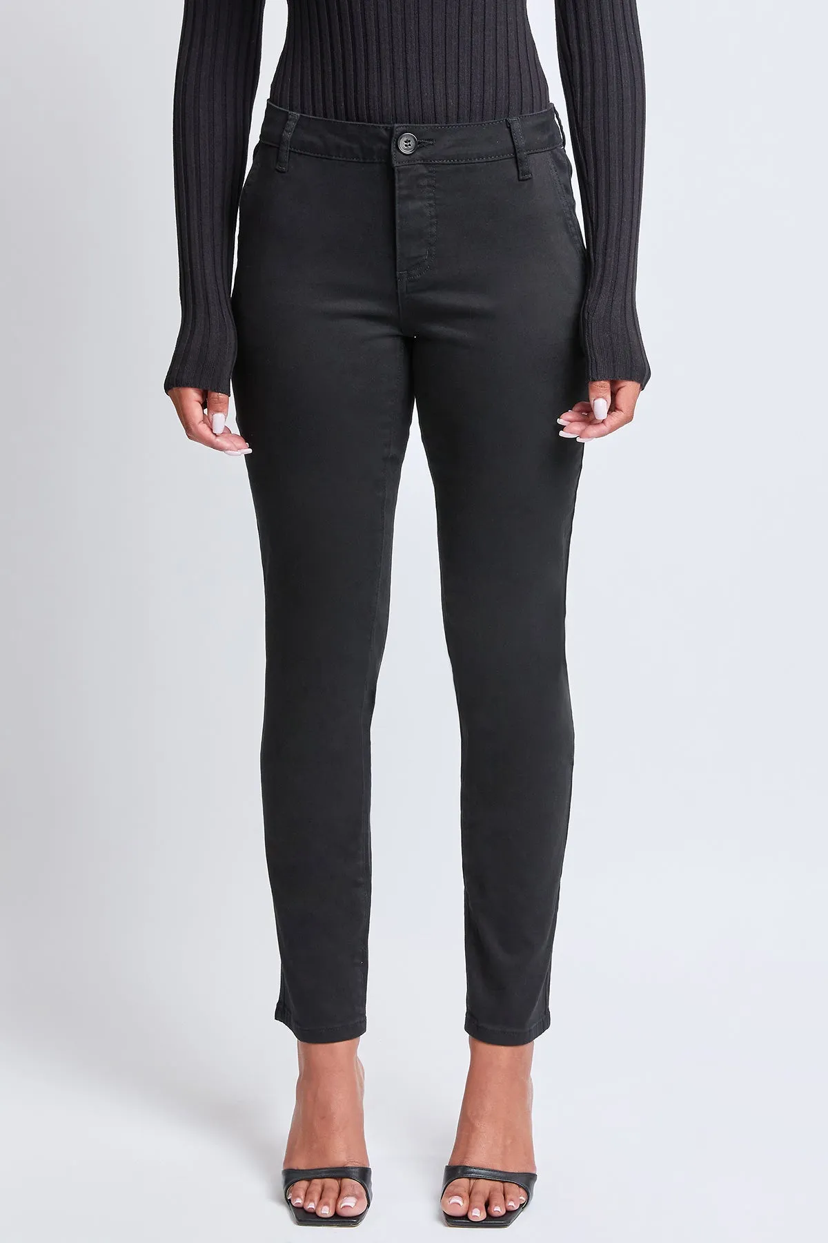 Junior Slim Mid Rise Straight Leg Twill Pants, Pack of 12