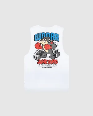 JUNKYARD MUSCLE TOP - WHITE