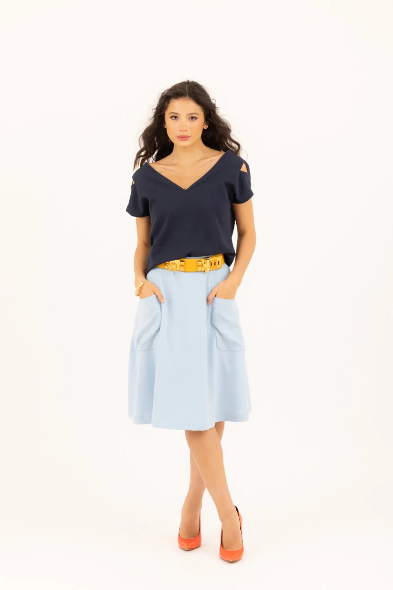 jupe mi-longue- Mireille midi skirt