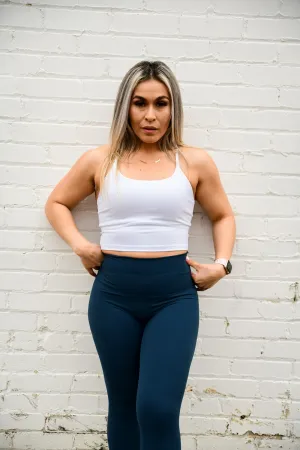 Keyhole Crush Cropped Bra Tank - The Frostbite Collection