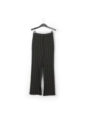 Khaki checked tailored pants