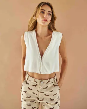 KNIT IVORY VEST