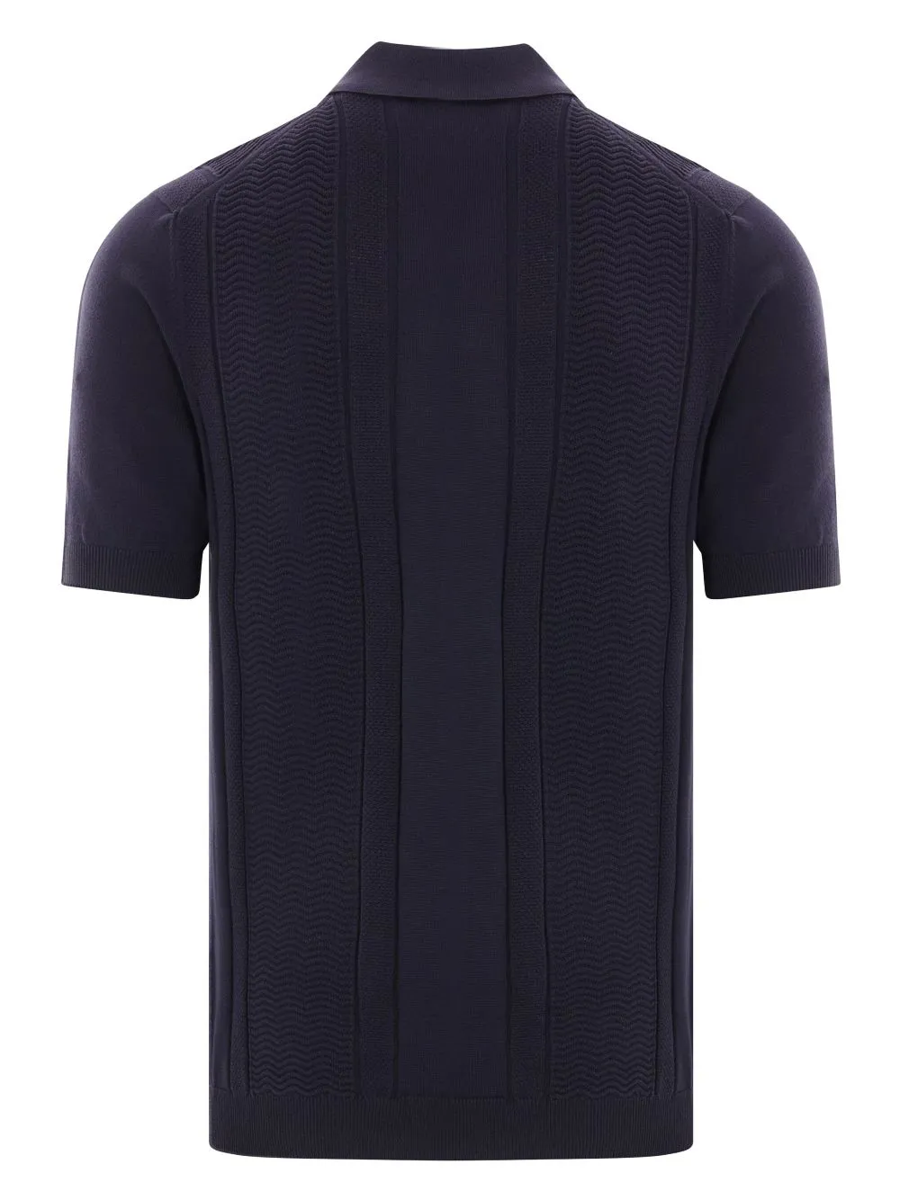 Knitted cotton polo shirt