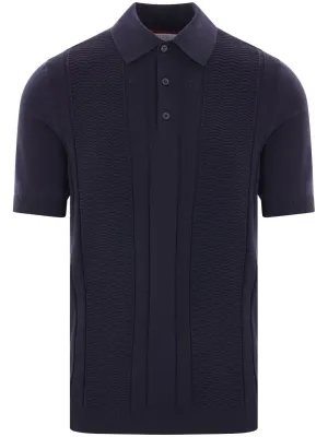 Knitted cotton polo shirt