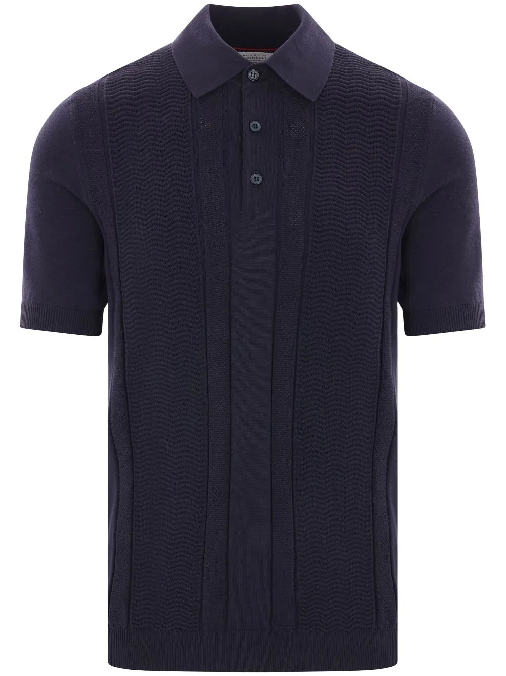 Knitted cotton polo shirt