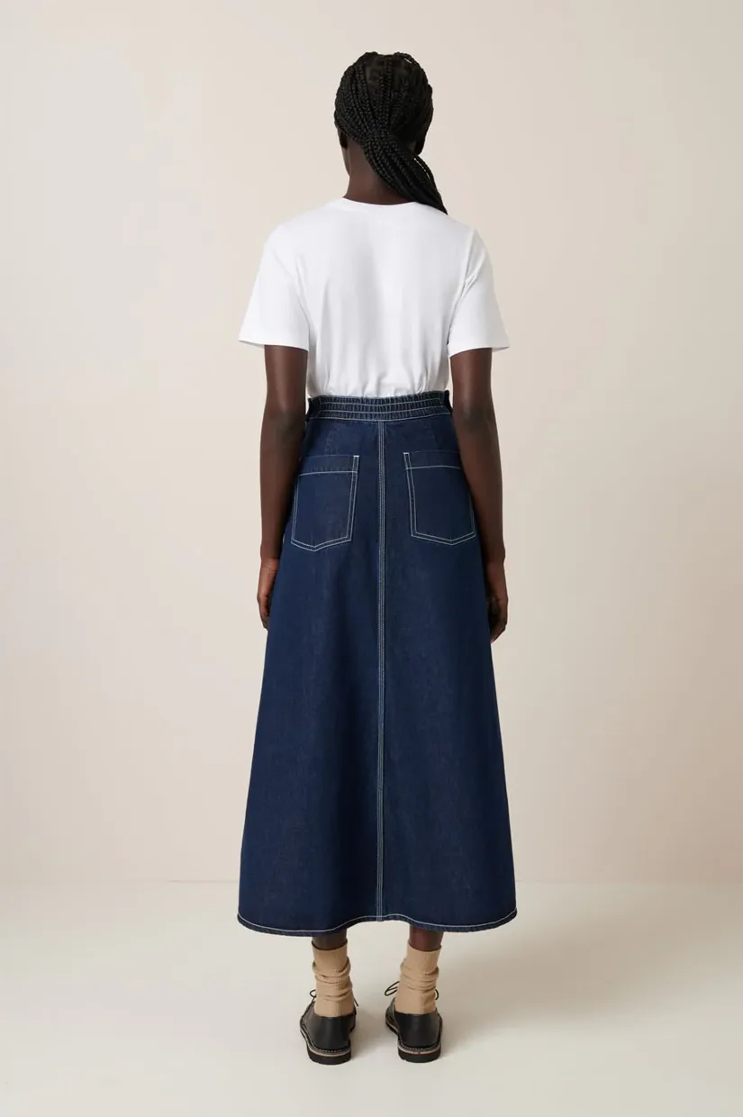 Kowtow Piper Skirt - Indigo Denim