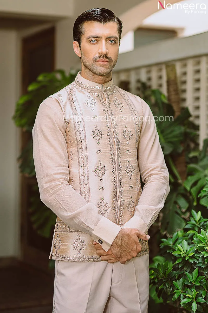 Kurta Design Mens Sherwani Waistcoat Wedding Dress #GN56