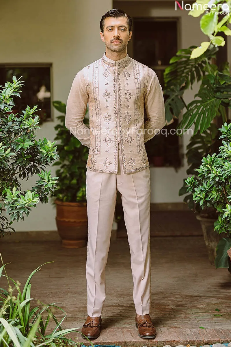Kurta Design Mens Sherwani Waistcoat Wedding Dress #GN56