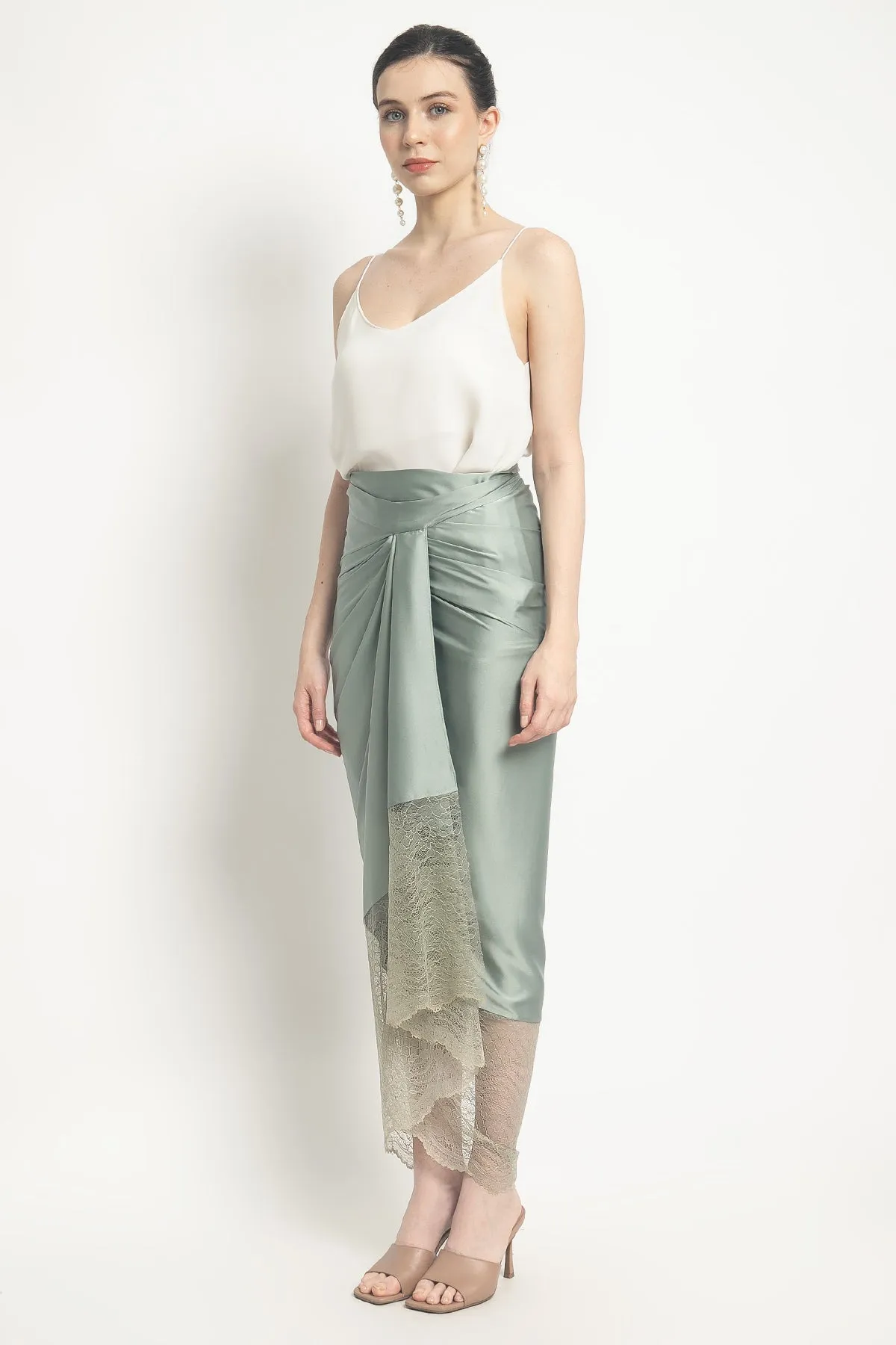 Lace Lilit Skirt in Sage