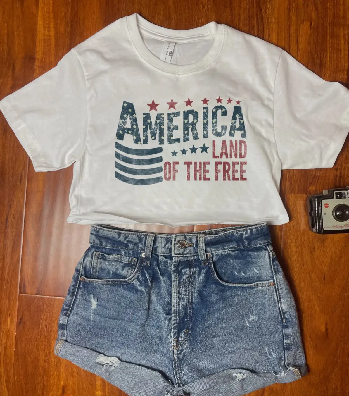 Land of the Free Crop Tee