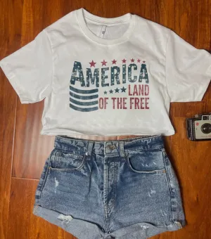 Land of the Free Crop Tee