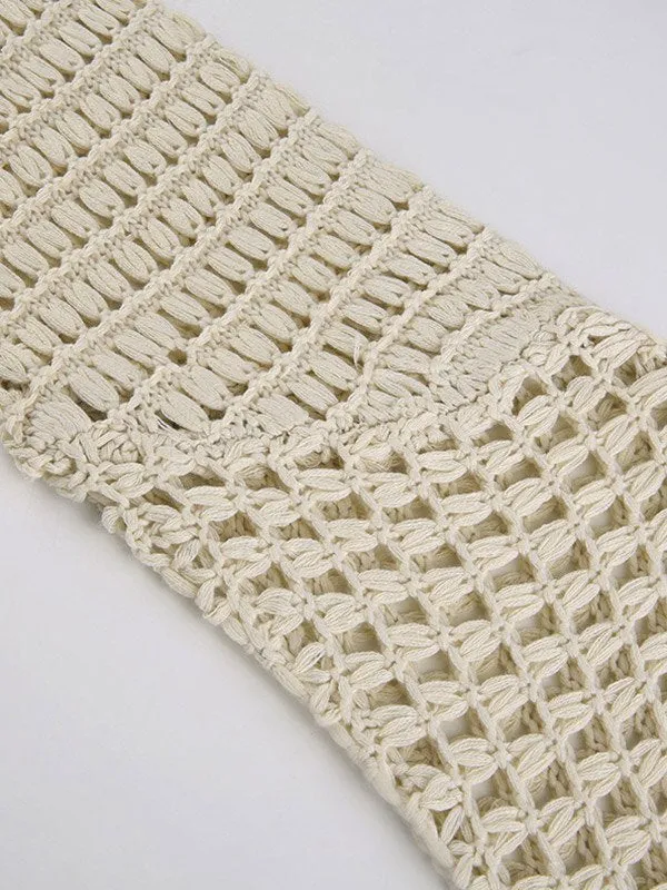 Langarm Crochet Bolero Häkel Top