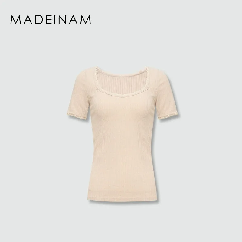 Leopard & Ribbed Short-Sleeve Tops