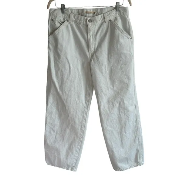 Levi's White Dad Utility Jeans, Size 32