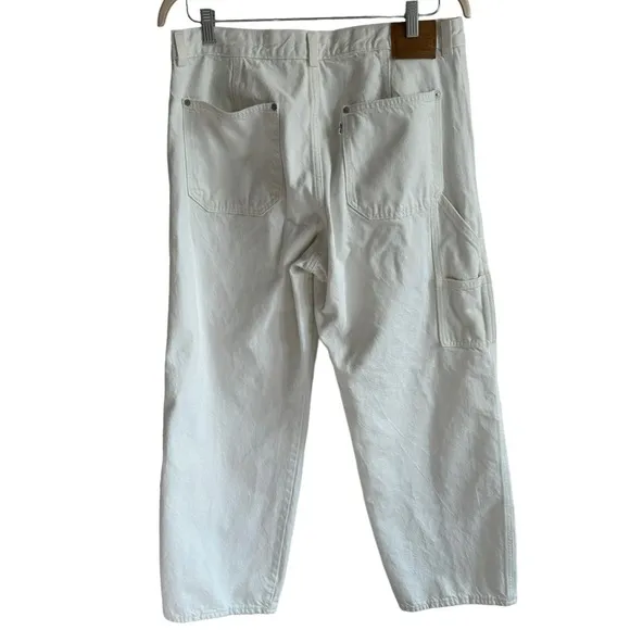 Levi's White Dad Utility Jeans, Size 32