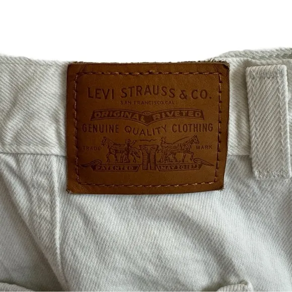 Levi's White Dad Utility Jeans, Size 32