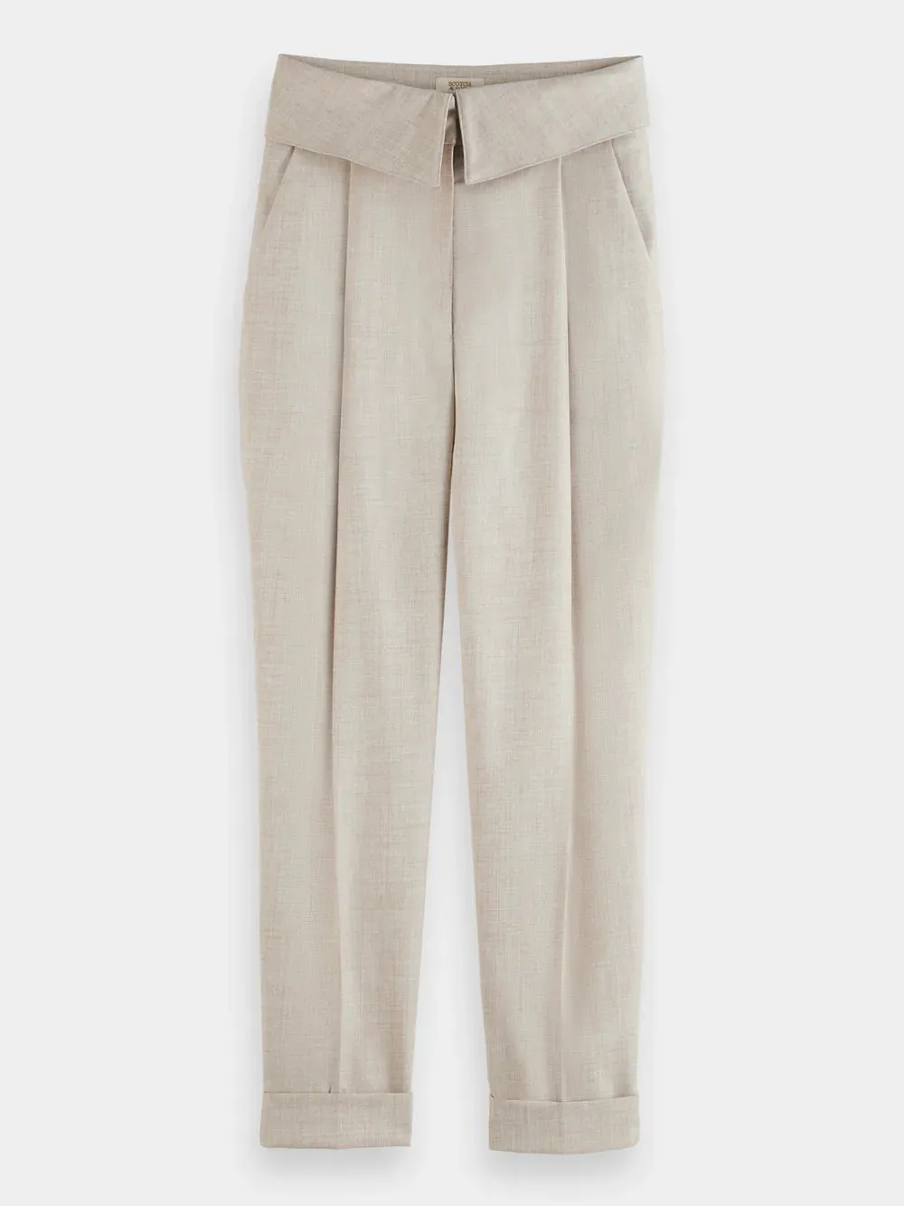 Lily High-Rise Tailored Pants - Soft Ice Melange 177581
