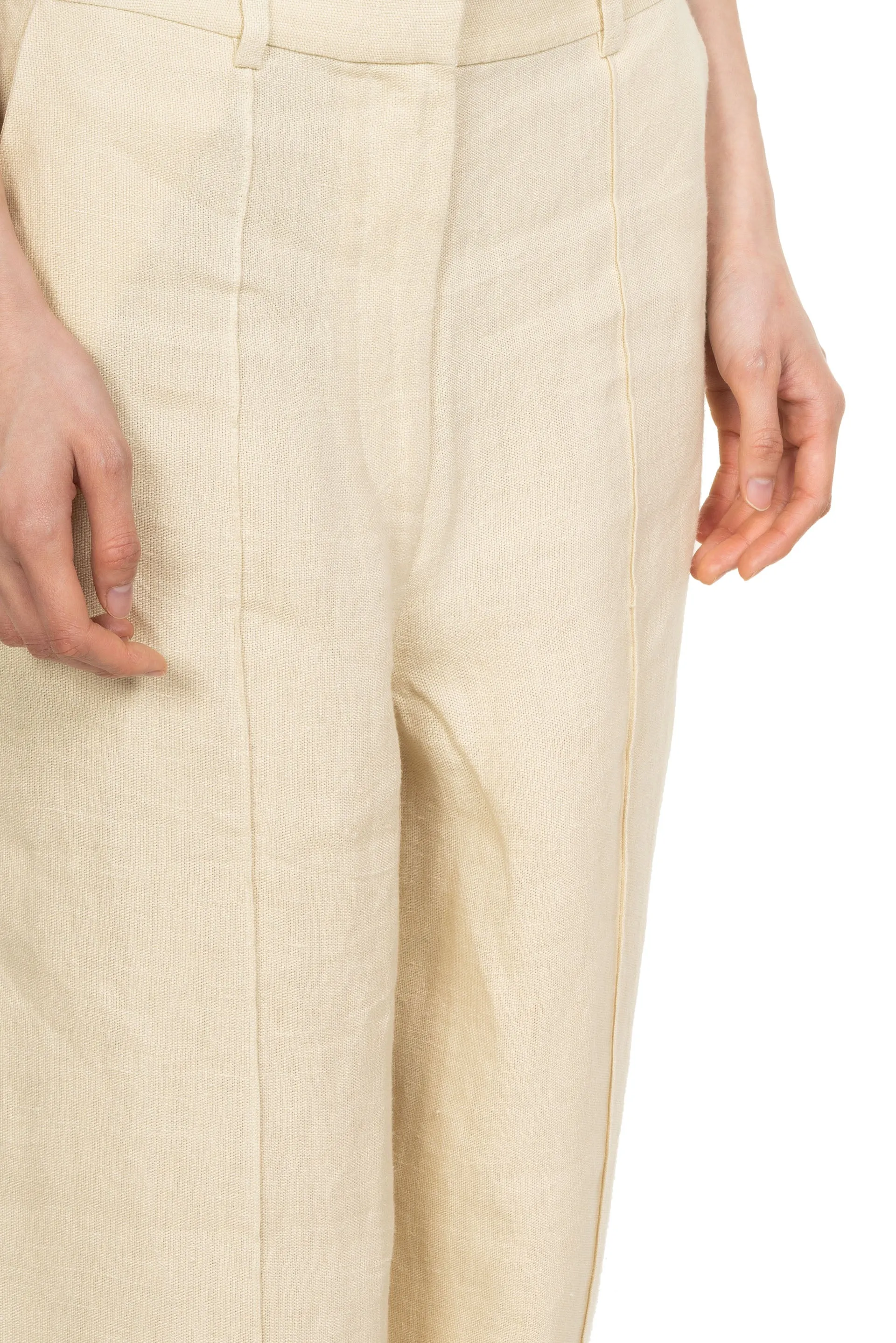 Linen Straight Leg Trousers