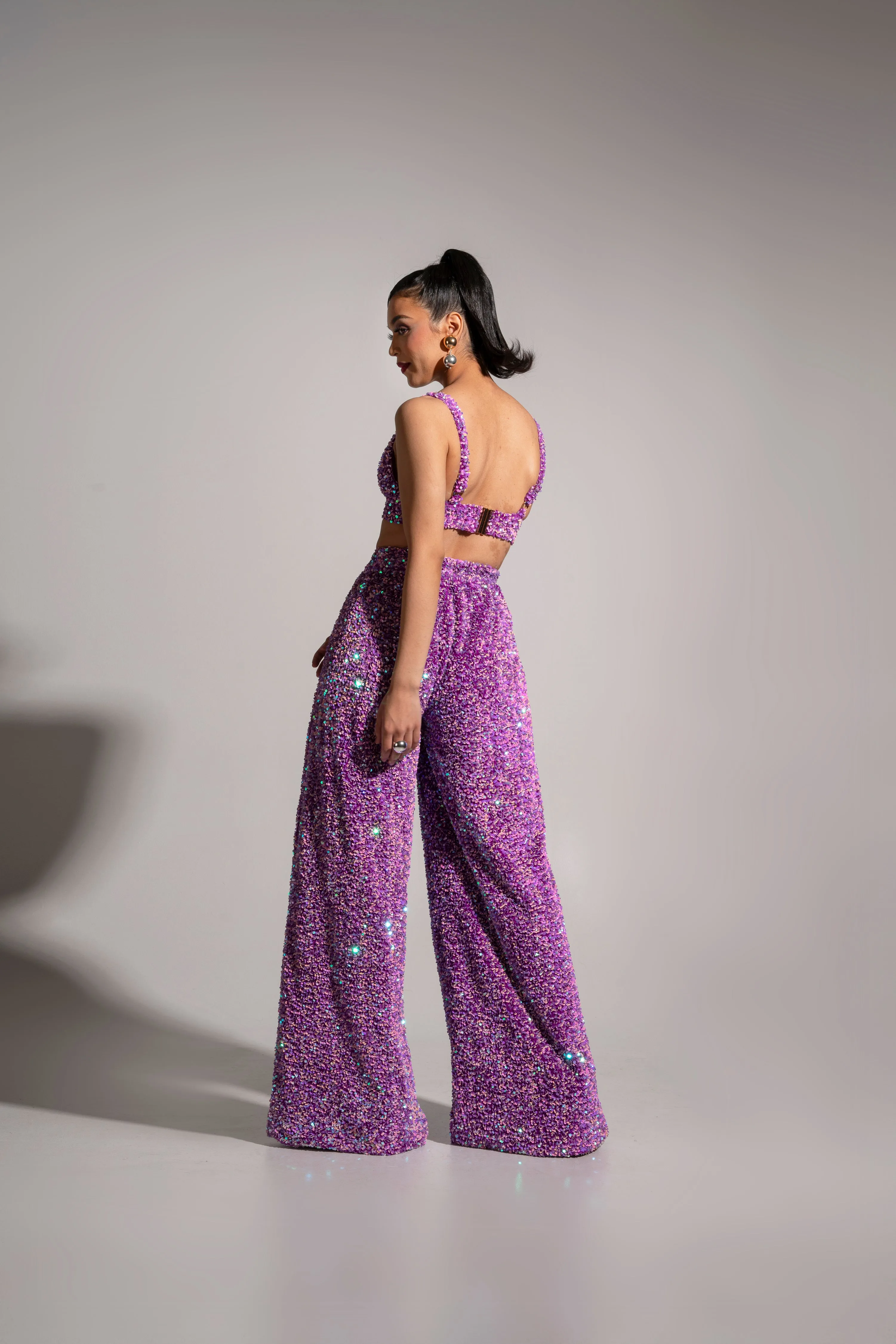 LIZA Sequin Pants in ALEXANDRITE