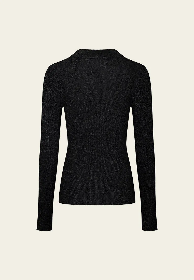 Logo-embroidered Ribbed-knit Crew-neck Top