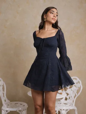 Long Sleeve Bustier Mini Dress