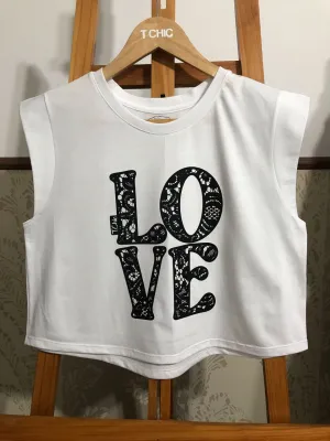 Love Lace White Crop Top