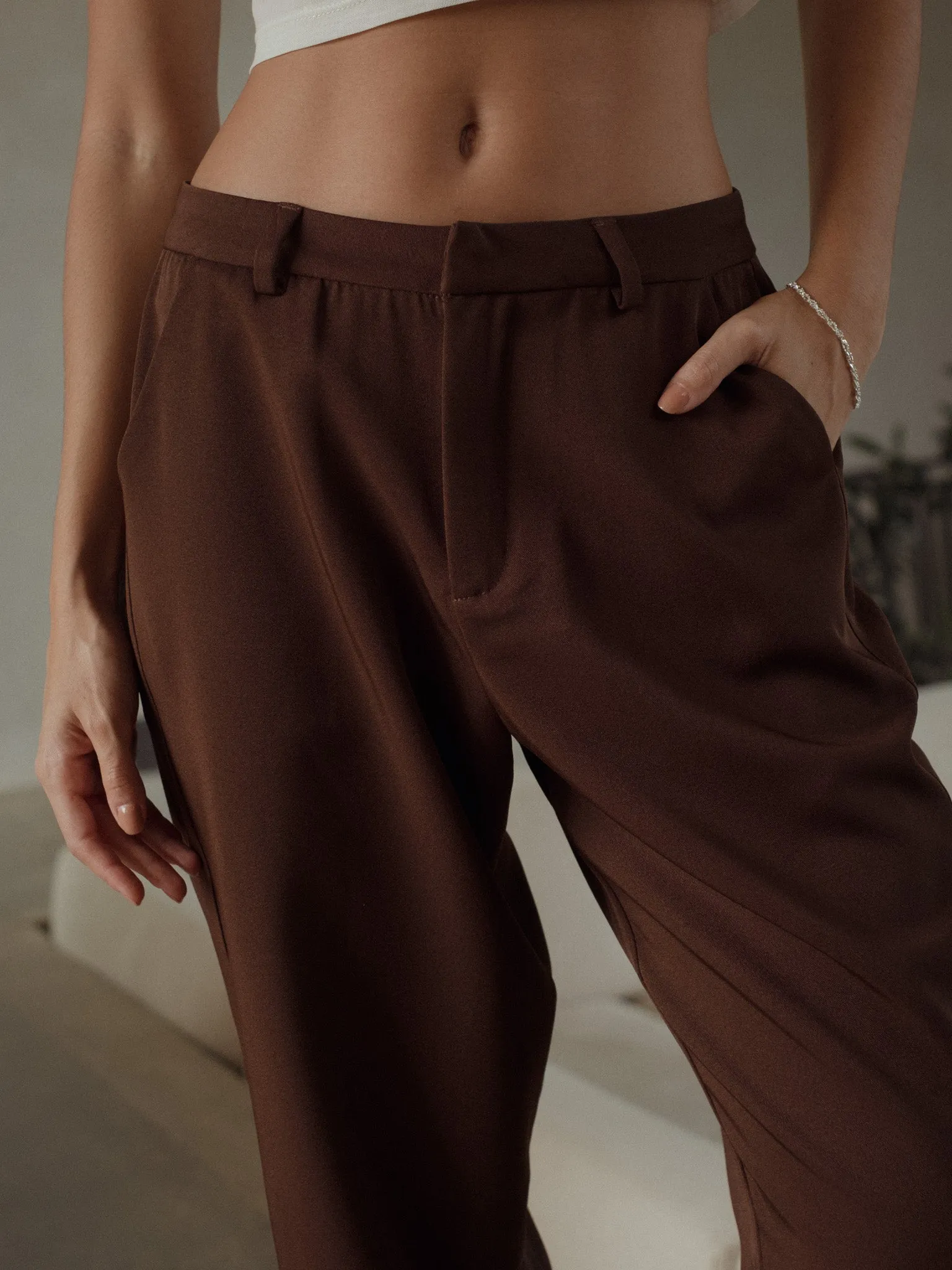 LOW RISE TROUSER - ESPRESSO