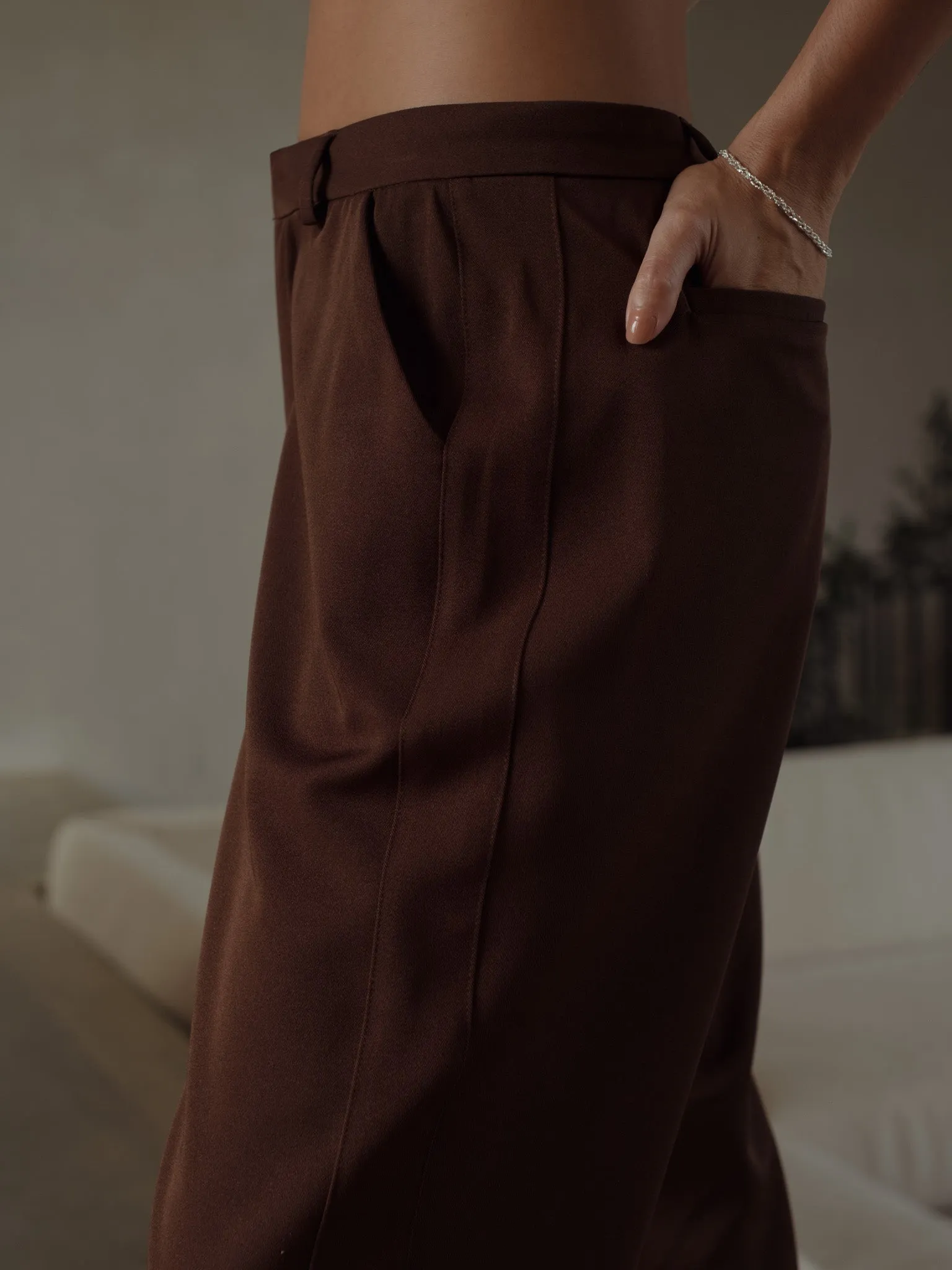 LOW RISE TROUSER - ESPRESSO