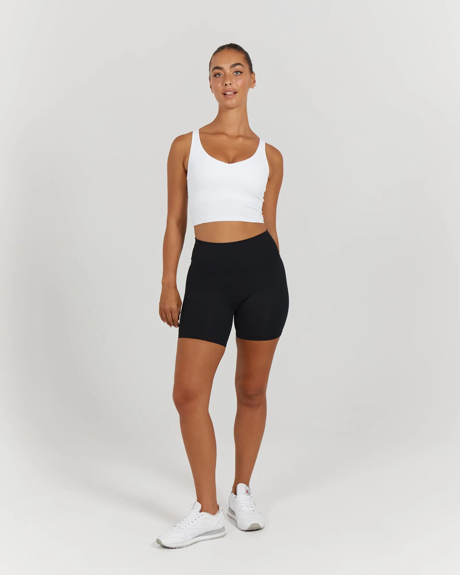 LUXE BROOKE CROP TOP - WHITE