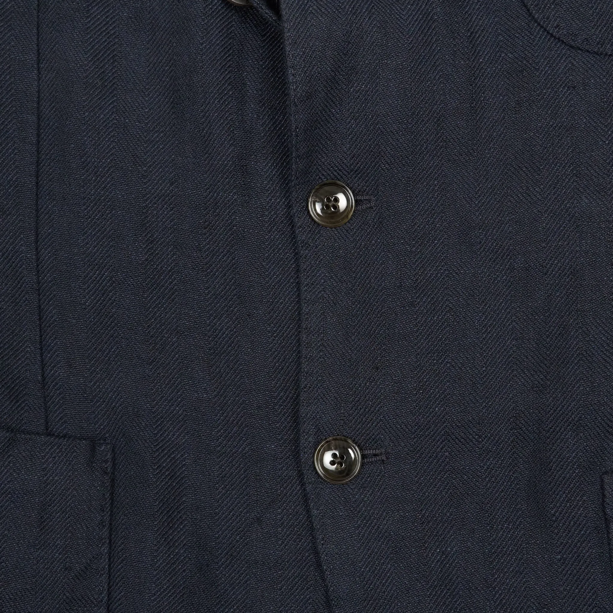Man 1924 Kennedy Linen Herringbone Blazer 3 Navy