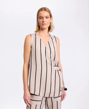 Marco Polo Striped Wrap Vest