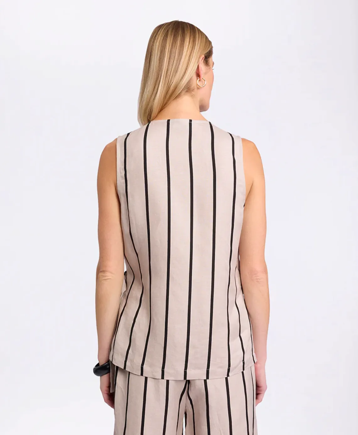 Marco Polo Striped Wrap Vest