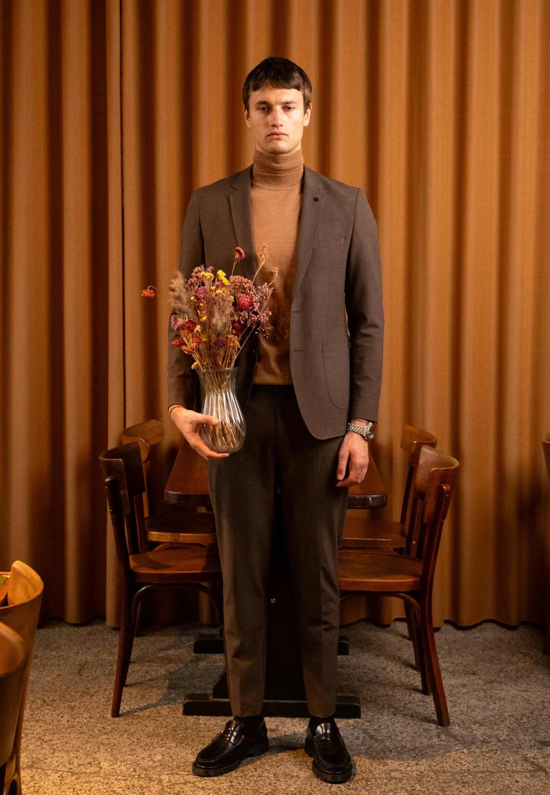Marius XO blazer - Brun Melange