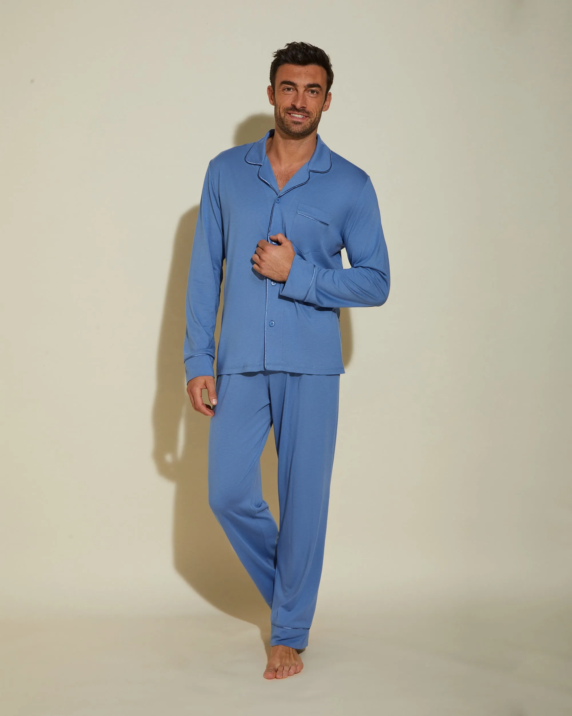 Men's Classic Long Sleeve Top & Pant Pajama Set
