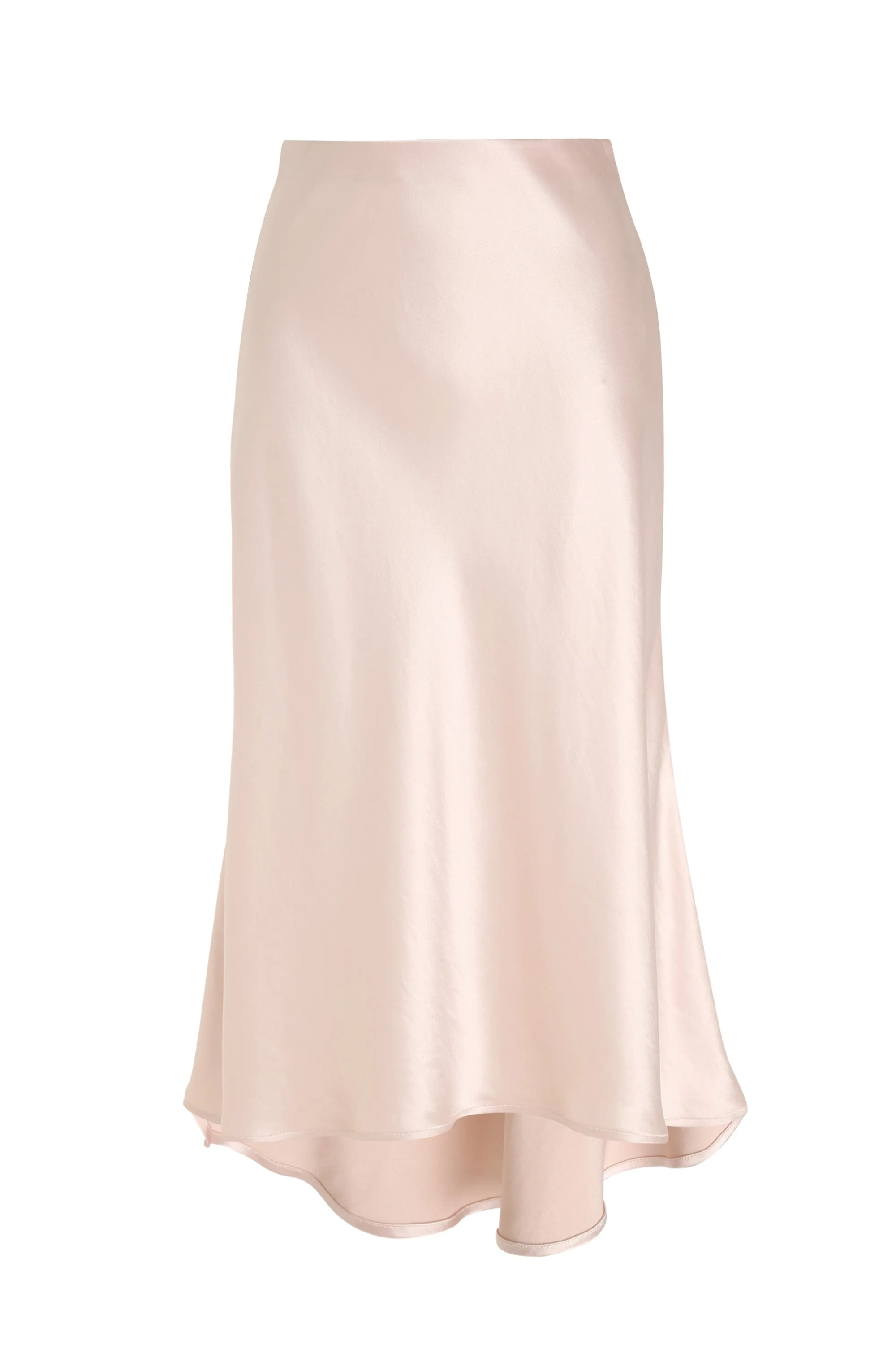 Mermaid Acetate Midi Skirt - Pink