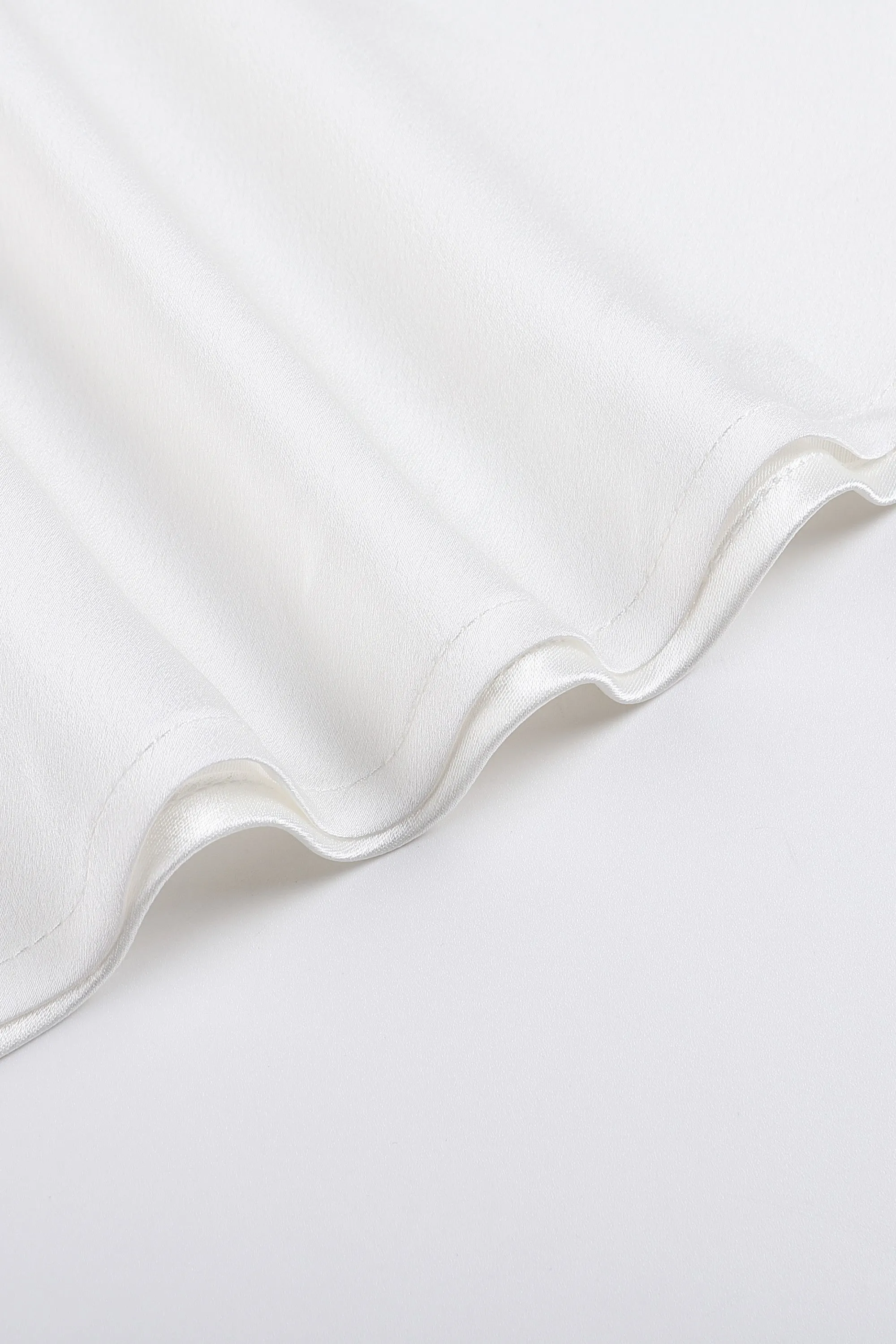 Mermaid Acetate Midi Skirt - White