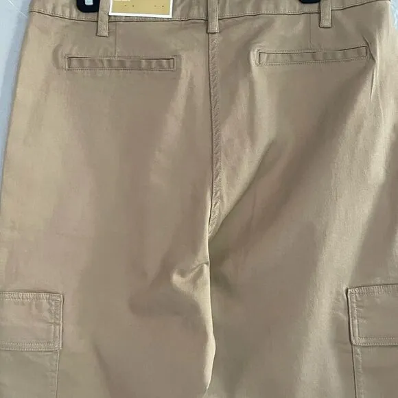 Micheal Kors - High Rise Straight Ankle Cargo Pants Size: 12 Color: Khaki